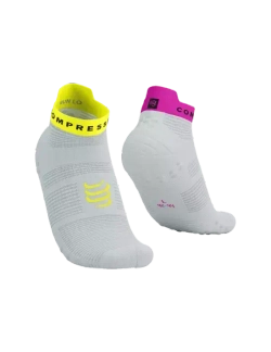 Носки V4 Run Low White Safe Yellow Neo Pink