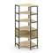 Shelf System Односекционный угловой стеллаж пятиярусный SN.STMU-511 Акация Лорка/Металл Антрацит 810