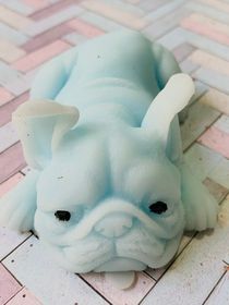 Мялка антистресс сквиши Собака Соня игрушка для мальчика для девочки большой 11 см (Голубой)