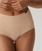 Женские трусы макси Atlantic, набор из 3 шт., хлопок, бежевые, 3BLP-585