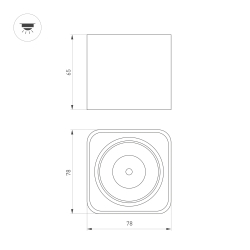 Светильник SP-DICE-S78x78-10W Day4000 (WH, 24 deg, 230V) (Arlight, IP54 Металл, 5 лет) 046634