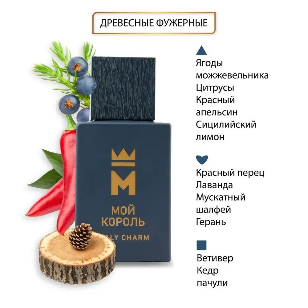 Туалетная вода для мужчин "МОЙ КОРОЛЬ ITALY CHARM" 100мл Россия