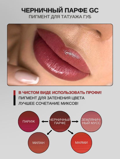 Черничный парфе - гибридный пигмент для татуажа от A.Sivak