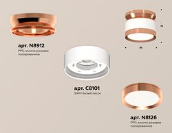 Ambrella Комплект накладного светильника GX53 Накладные XS8101065