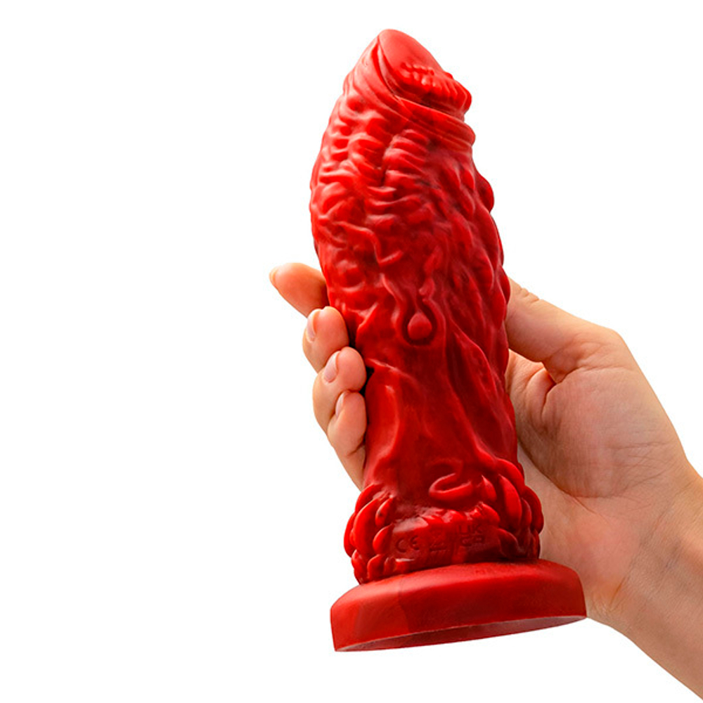 Силиконовый вибратор 21,7см ToyFa Black&Red Monster Docus 901020