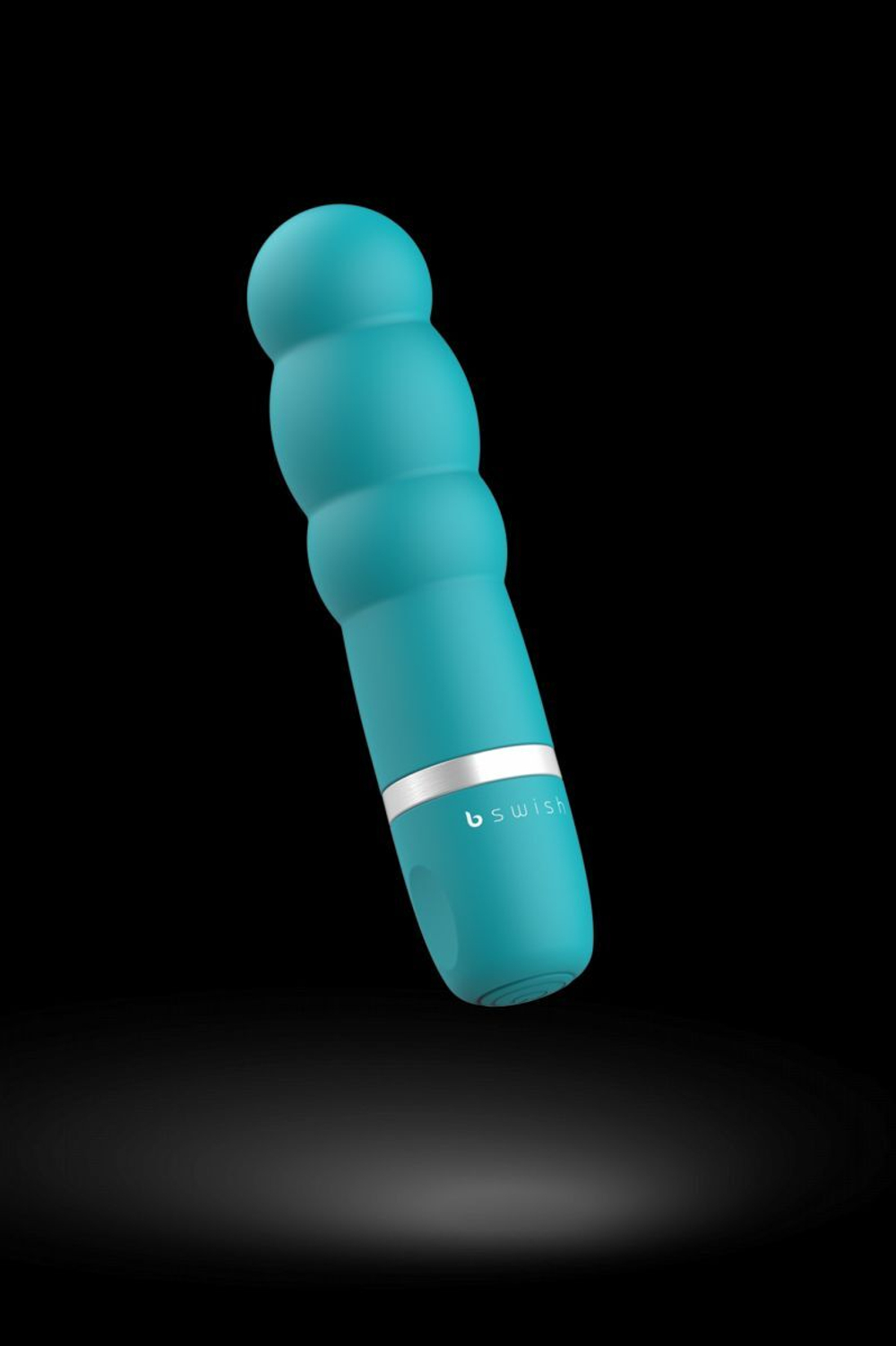 Бирюзовый рельефный мини-вибратор Bcute Classic Pearl - 10 см. (Цвет: бирюзовый)