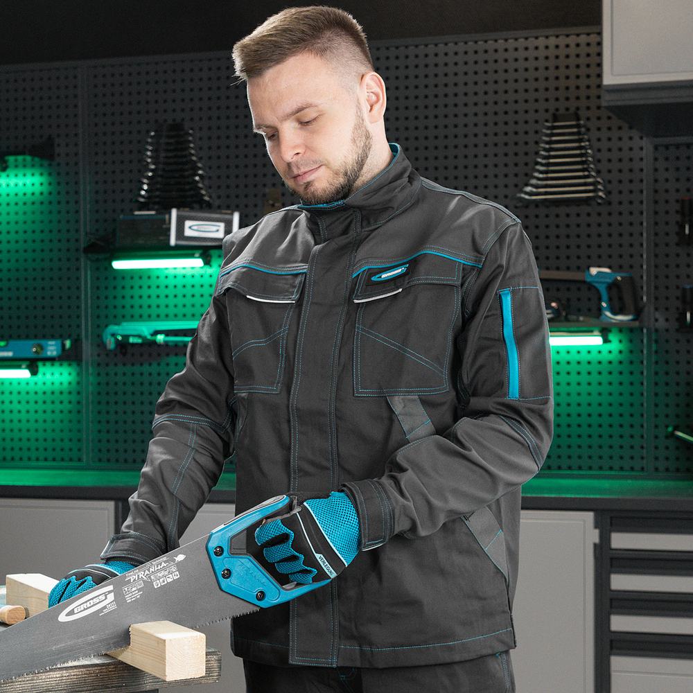 Куртка профессиональная рабочая, 97% хлопок 3% спандекс, XXL Gross