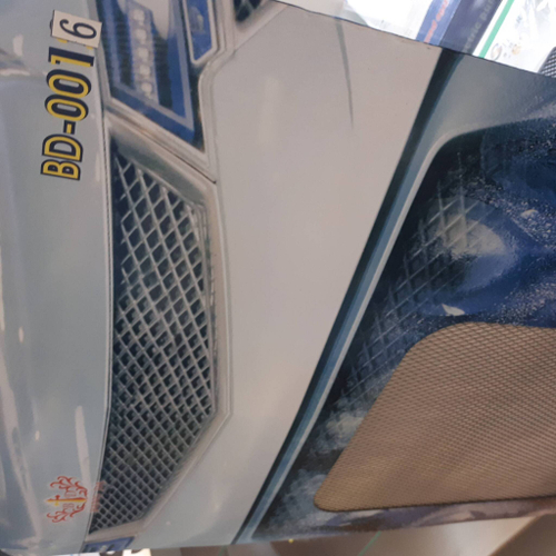 Решетка на бампер BD-0016 Цвет: серебристый