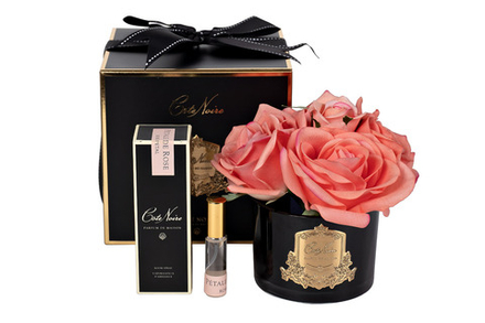Букет роз ароматизированный Cote Noire Five Rose Peach и спрей Rose Oud 10мл
