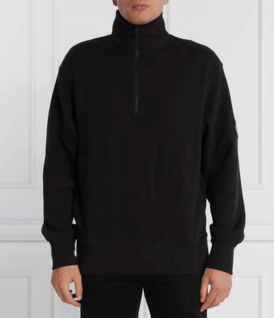 Свитер BADGE WAFFLE HALF ZIP CALVIN KLEIN JEANS - черный(J30J324315)