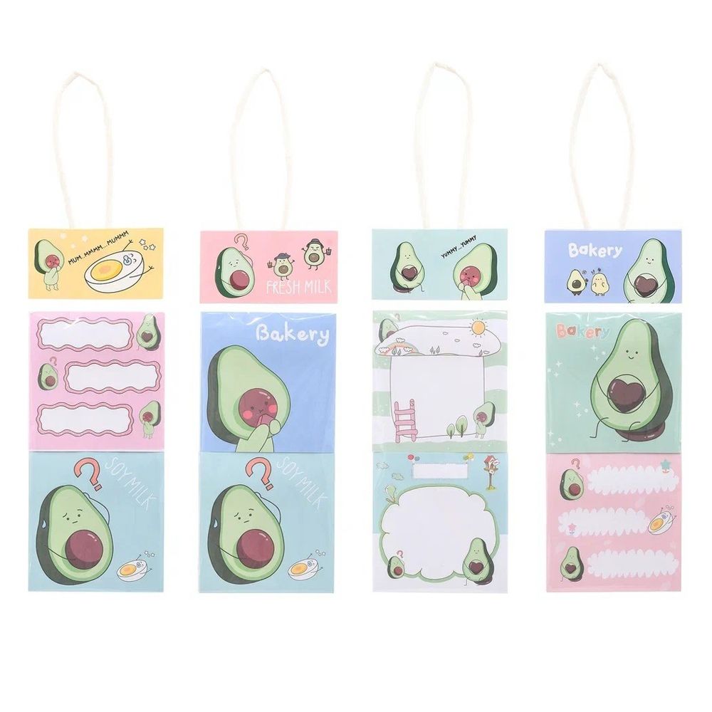 Закладки клейкие Basir бумажные, серия "Авокадо" 40 листов, 2 шт в комплекте, размер 76*76 мм, ассорти Закладки клейкие Basir бумажные, серия "Авокадо" 40 листов, 2 шт в комплекте, размер 76*76 мм, ассорти