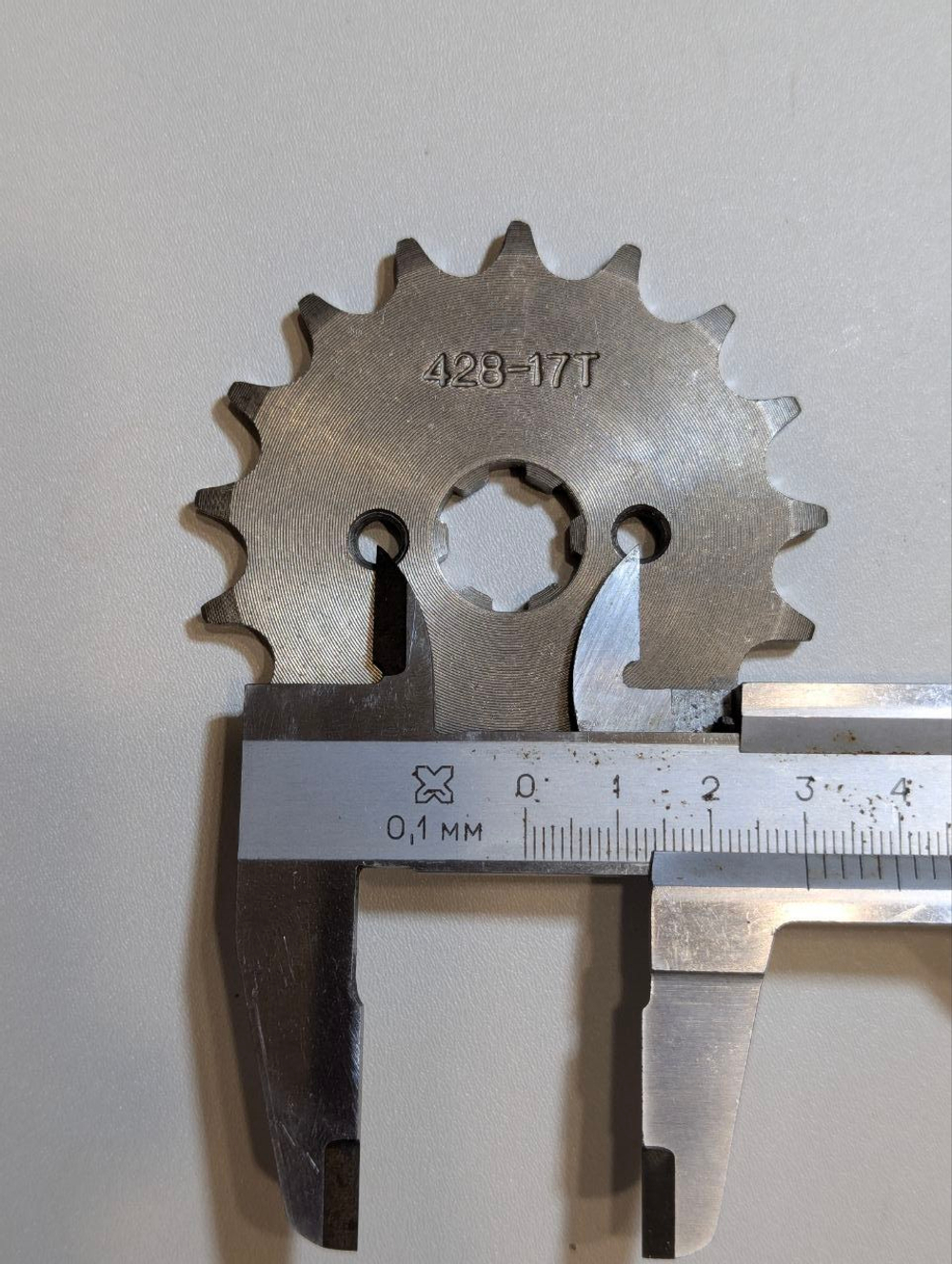 Звезда ведущая передняя для питбайка, мопеда (428-17Т) 17мм сталь
