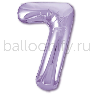 Шар ЦИФРА 7 Пастель Lavender 40" 102 см