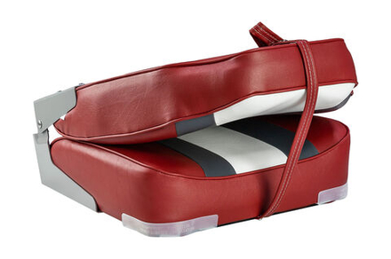 Кресло мягкое складное Rainbow, обивка винил, цвет красный/угольный/белый, Marine Rocket