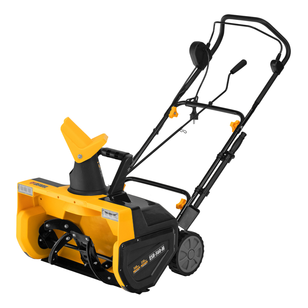 Электрическая снегоуборочная машина ESB-560-M, 2,5 кВт, металлический шнек, LED фара Denzel