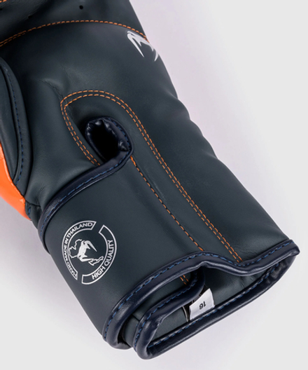 Перчатки боксерские Venum Elite Navy/Silver/Orange