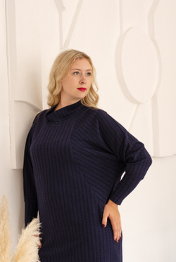 Трикотажная туника 2617ШП, темно-синий #133ТС202617ШП