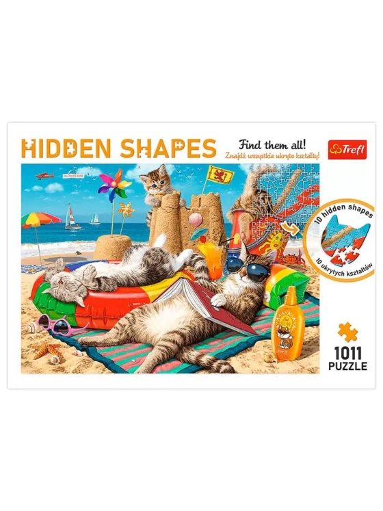 Пазлы для детей и взрослого 1011 элементов Кошачий отдых