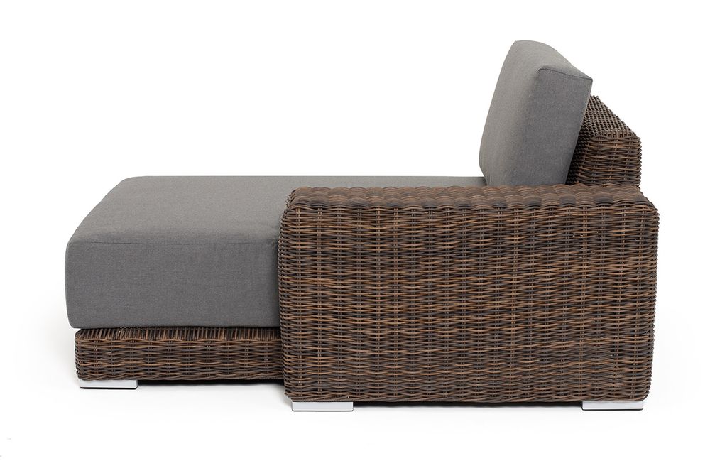 "Капри" кушетка из искусственного ротанга, цвет коричневый