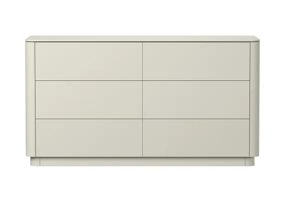 Комод Tammi 6 ящиков ширина 140 см (молочный)