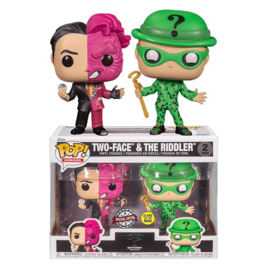 Фигурка Funko POP! Heroes DC Batman (1995) TwoFace & Riddler (GW) (Exc) 2PK 62479
