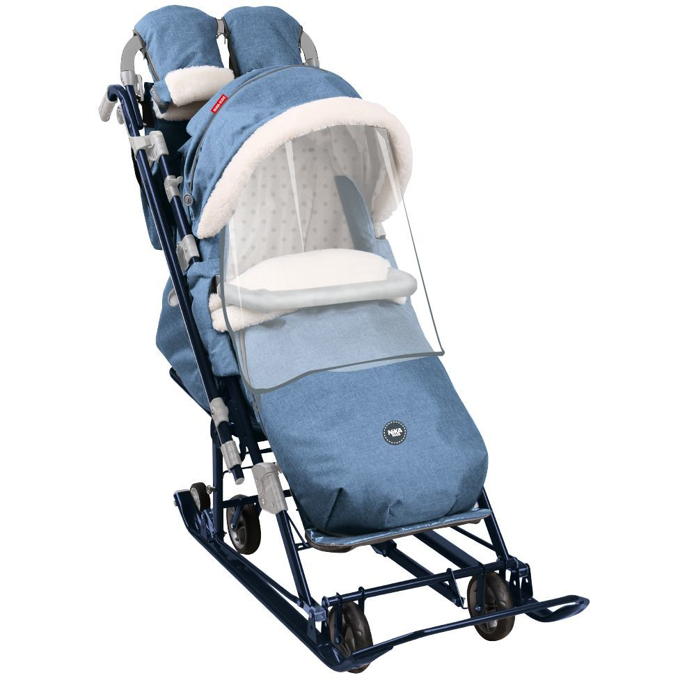 Коляска комбинированная «Ника Детям 7-8K» синий джинс (арт. НД7-8K/7)