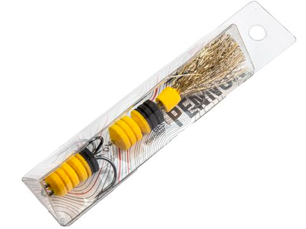 Приманка джиг. LJ PENNON BARBELLWORM жел./черн. в блистере