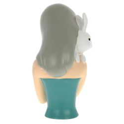 GAEM Фигурка декоративная "Девочка с кроликом", L14 W13 H25 см