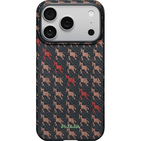 Чехол Pitaka Edge Case для iPhone 17 Pro, Чёрно-коричневый | Ebon Kylin
