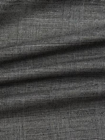 Шерсть с люрексом костюмно-плательная черно-белая клетка с пье-де-пуль