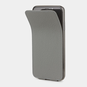 Чехол для iPhone XS Max из натуральной кожи теленка, серого цвета
