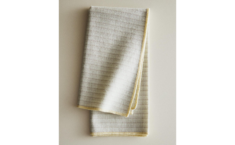 Zara Home столовая салфетка из хлопка, узор в полоску, 45 45 см (комплект 2 шт.) · 2286/022