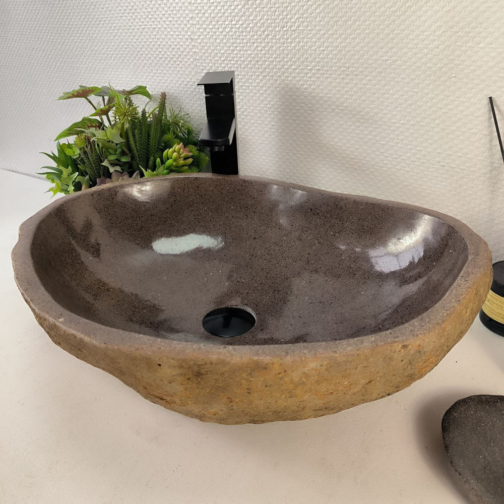 Раковина из речного камня RS-65228 54*42*15 0857
