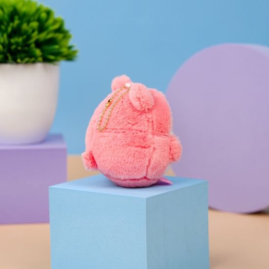 Брелок мягкий "Пингвин в костюме" розовый 10 см