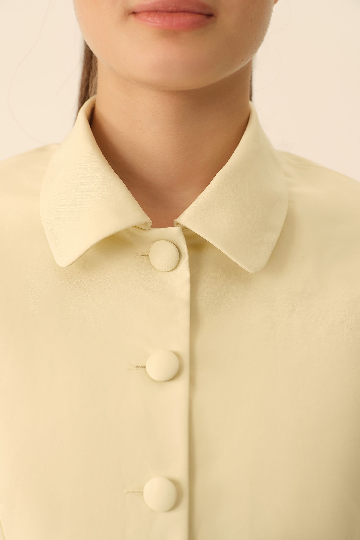 Жакет укороченный ((Baby Doll cotton edition)), сливочный