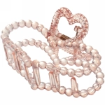 Заколка-краб для волос на блистере «Cruella- Сердце», микс 6 цветов, 9,5 см