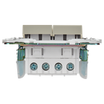 SKANDY Выключатель 2-клавишный перекрестный 10А SK-V06B бежевый IEK