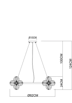 Подвесная люстра Arte Lamp ETEREO A5261LM-25GO