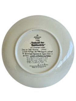 Тарелка декоративная "Прибытие дилижанса" Германия