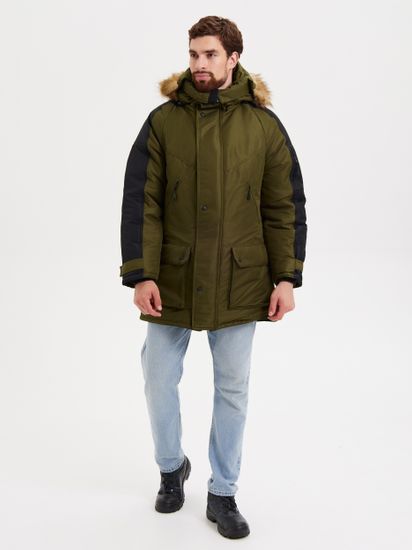 Куртка зимняя "Премьер" (оливковый/черный)