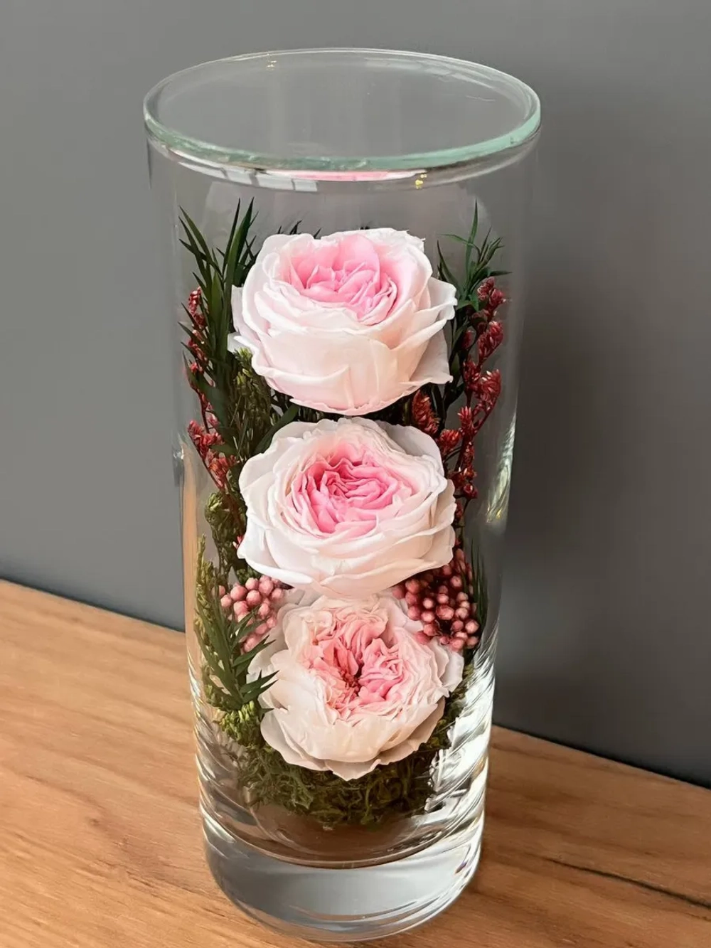 натуральные кустовые пионы в стекле, вакуум*