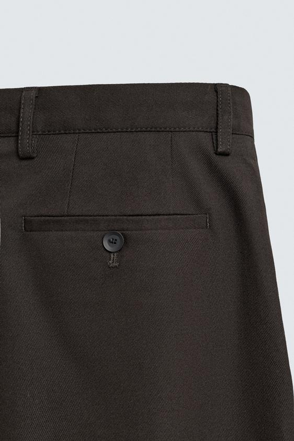 ZARA БРЮКИ СО СКЛАДКАМИ ИЗ РЕЛЬЕФНОЙ ТКАНИ, КОРИЧНЕВЫЙ