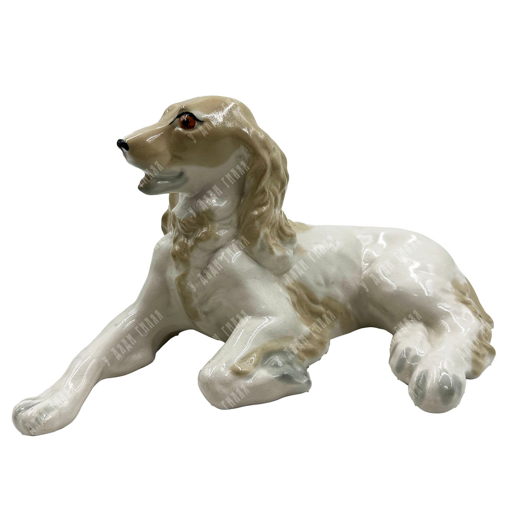 Спаниель. Фарфор. ЛФЗ, СССР. 1950-60-е