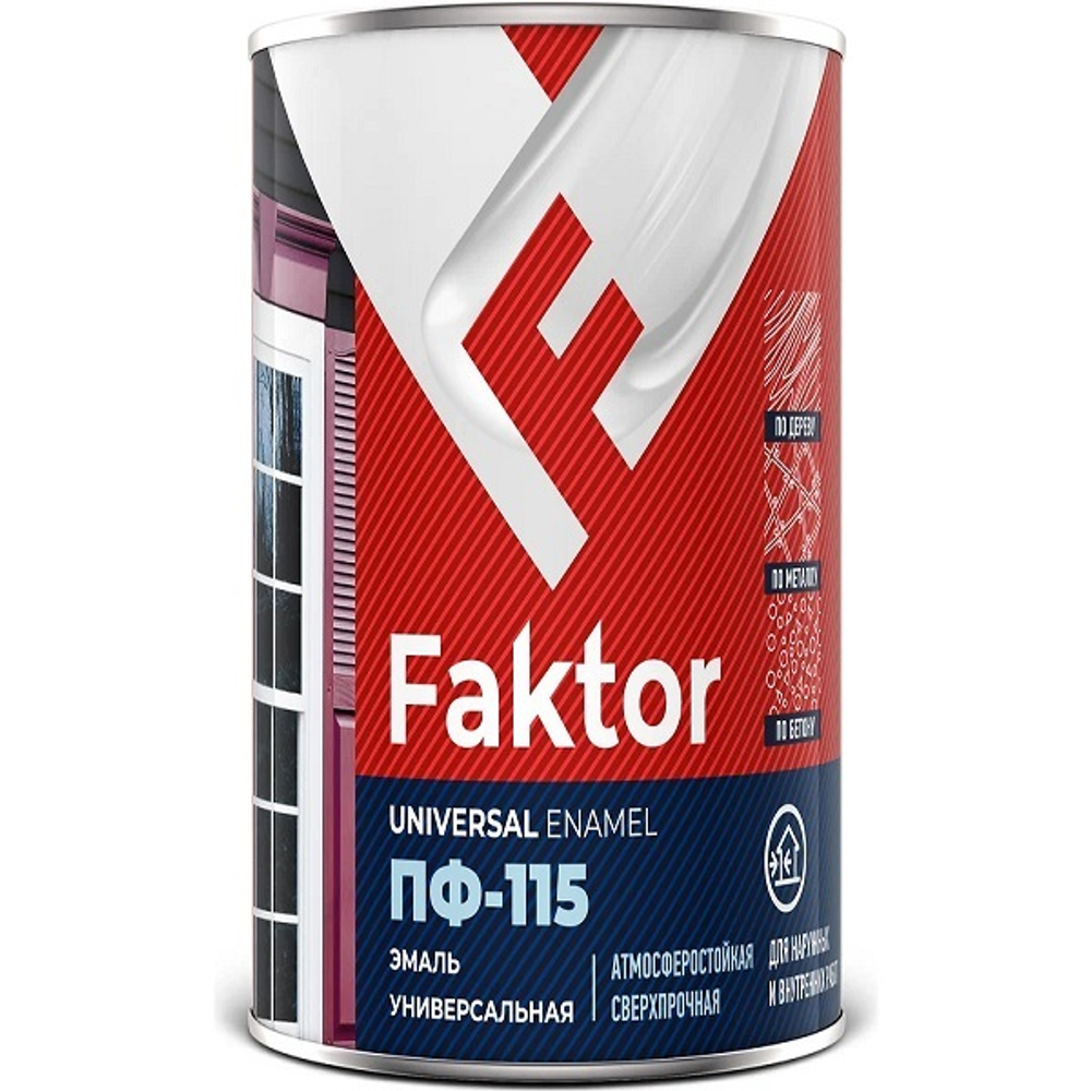 Эмаль ПФ-115 FAKTOR белая