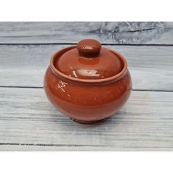 Горшок 600 мл d 10,5 см h10 см с крышкой "Стандарт" керамика ПГ [1]