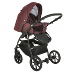 PITUSO КОЛЯСКА 2 В1 NINO КОРОБ+ПРОГУЛКА ANTRACYT+КОЖА METALIC OLIVE