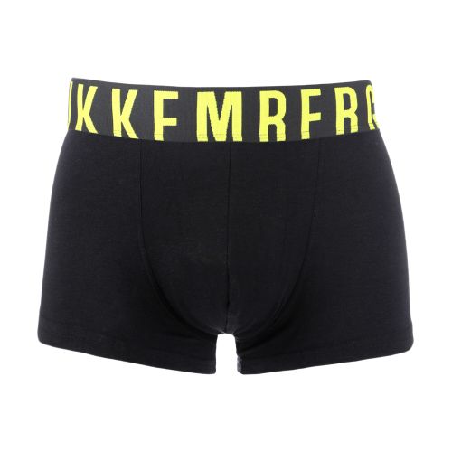 Мужские трусы хипсы черные с желтыми буквами Bikkembergs MIX COLOR FLUO BKK1UTR16SI