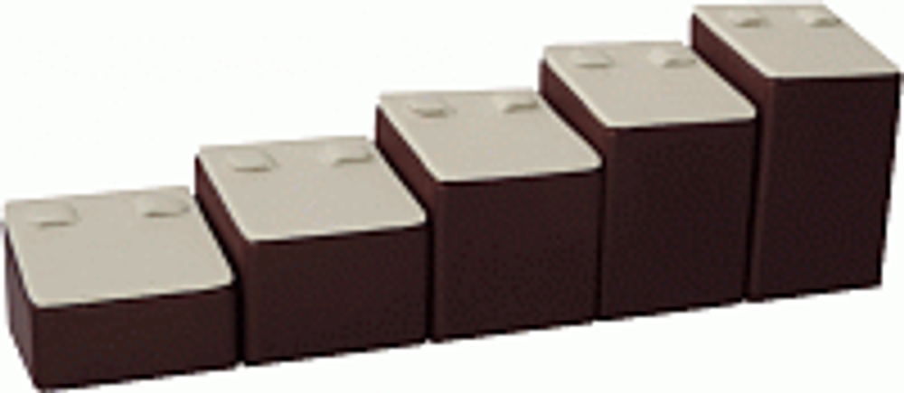 Набор подставок для 5 пар серег/кубик/2 язычка/Н-30,40,50,60,70 мм.