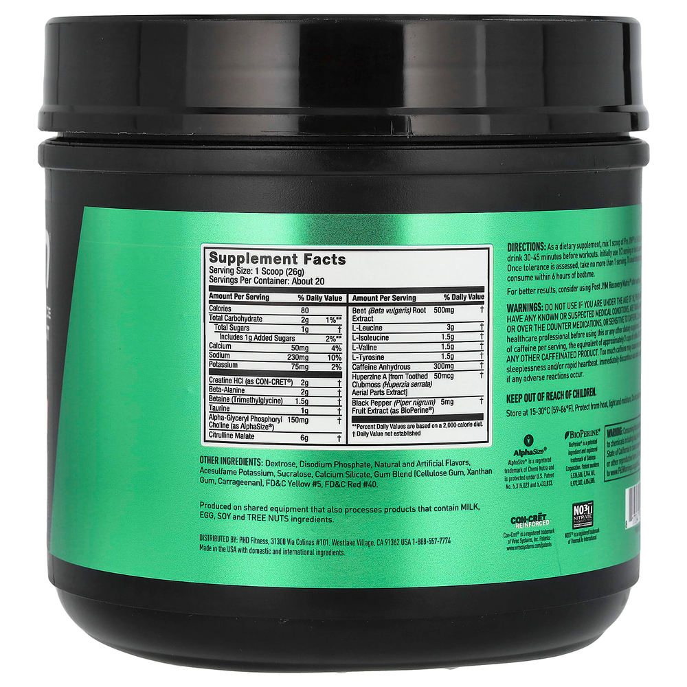 JYM Supplement Science, Pre JYM, перед тренировкой, высокоэффективное средство, апельсин и манго, 520 г (1,1 фунта)