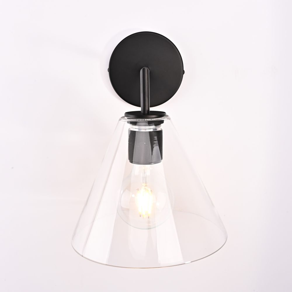 Бра Rh Utilitaire Funnel Shade Single Sconce Black By Imperiumloft